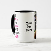 ZAZZ_ITによるカスタムな黒15ozの信号器のマグ大きいMutts8 マグカップ (正面左)