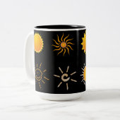Zazz_it著15oz太陽ので豪華でカスタムな日曜日のマグ ツートーンマグカップ (正面左)