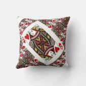 ZAZZLEからのハートのトランプのアートワークの女王 クッション (裏面)