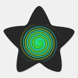 Zazzleのステッ鮮やかクトレンディーデザイン 星シール
