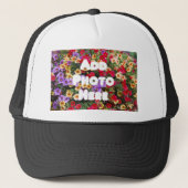 Zazzleのテンプレートのデザイン私の自身の写真の現在のアップロード キャップ (正面)