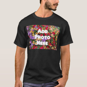 Zazzleのテンプレートのデザイン私の自身の写真の現在のアップロード Tシャツ