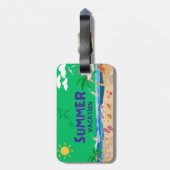 Zazzleのトロピカルサンセットラゲッジタグ: ラゲッジタグ (裏面縦)