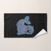 Zazzleのマスコットロゴキャラクター「The Fabric Seal」 ハンドタオル (ハンドタオル)