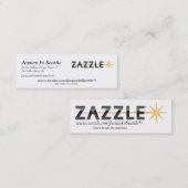 Zazzleの名刺 スキニー名刺 (正面/裏面)