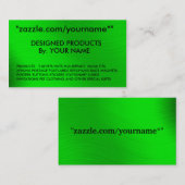 ZAZZLEの名刺zazzle.com/yourname* " 名刺 (正面/裏面)