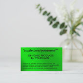 ZAZZLEの名刺zazzle.com/yourname* " 名刺 (スタンド正面)