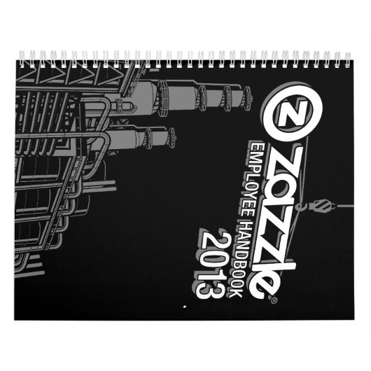 zazzleの従業員ハンドブック カレンダー (カバー)