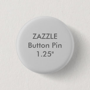 Zazzleの空白のなカスタム1 1/4"薄い灰色ボタンPin 缶バッジ