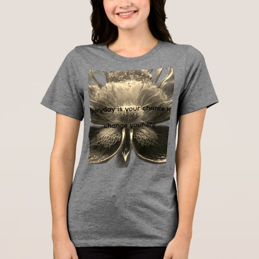 ZazzleのBella Canvas レディース トリブレンド Tシャツ (正面)