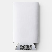 ZazzleのThe Fabric Sealマスコットロゴキャラクター スリム缶クーラー (裏面)