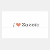 Zazzleを愛するステッカー 長方形シール (正面)