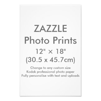 Zazzleカスタムプリント12インチ× 18インチ写真テンプレート フォトプリント