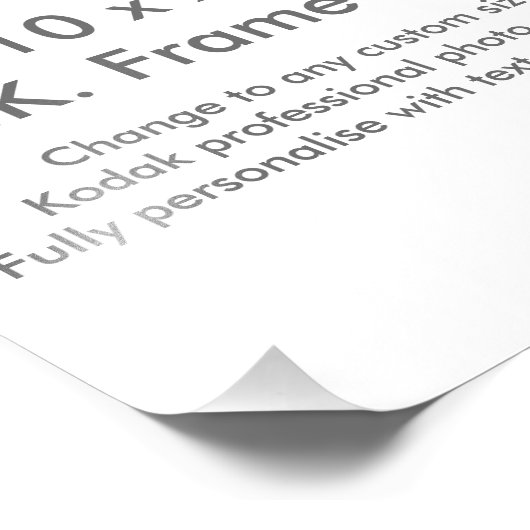 ZazzleカスタムプリントA4写真UKフレームサイズ フォトプリント (角)