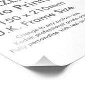 ZazzleカスタムプリントA5フォトUKフレームサイズ フォトプリント (角)