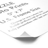 Zazzleカスタム5" x 7"フォトプリント(USフレームサイズ) フォトプリント (角)