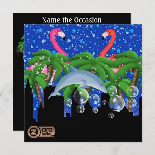 zazzleストアのポスターのプライベート 招待状 (正面/裏面)