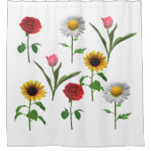 Zazzleセラミックタイル4.25インチx 4.25小 シャワーカーテン (正面)