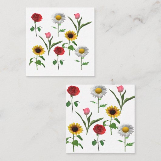 Zazzleセラミックタイル4.25インチx 4.25小 スクエア名刺 (正面/裏面)