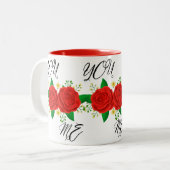 Zazzle上ユニークのパーソナライズされたマグカップ | Customiza ツートーンマグカップ (正面左)