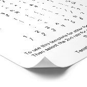 Zazzle用アルメリアンフォントキャラクターシート ポスター (角)