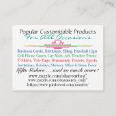 Zazzle製品の名刺 名刺 (裏面)