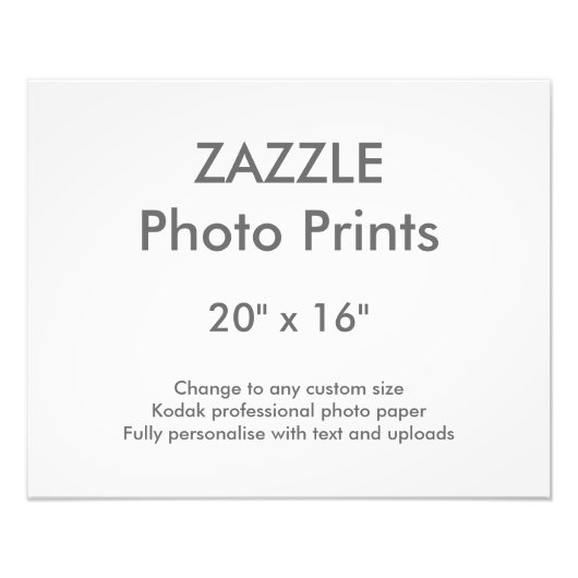 Zazzle カスタムプリント20インチx 16インチフォト50 x 40 cm フォトプリント (正面)