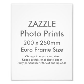 Zazzle カスタムプリント200x 250mm写真フレームサイズ フォトプリント