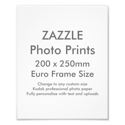 Zazzle カスタムプリント200x 250mm写真フレームサイズ フォトプリント (正面)