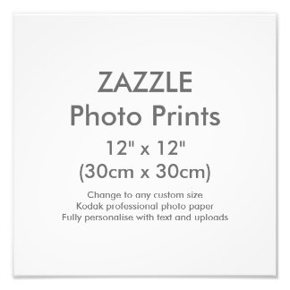 Zazzle カスタム12インチx 12インチフォトプリントテンプレート フォトプリント