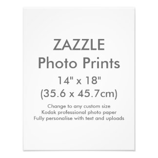 Zazzle カスタム14インチx 18インチフォトプリントテンプレート フォトプリント