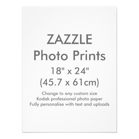 Zazzle カスタム18インチx 24インチフォトプリントテンプレート フォトプリント (正面)
