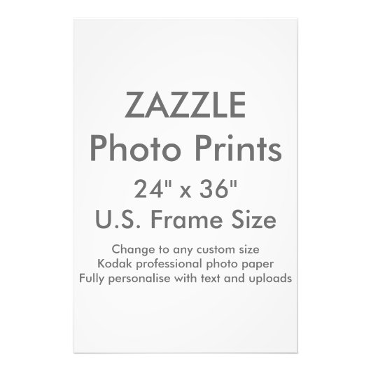 Zazzle カスタム24インチx 36インチフォトプリントUSフレームサイズ フォトプリント (正面)