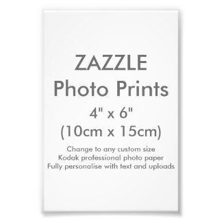 Zazzle カスタム4" x 6インチフォトプリントテンプレート フォトプリント
