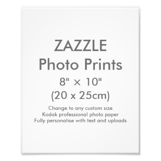 Zazzle カスタム8" × 10"フォトプリントテンプレート フォトプリント
