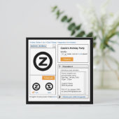 Zazzle ホリデー招待状 招待状 (スタンド正面)