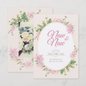 zazzle 結婚式のカード 招待状 (正面/裏面)