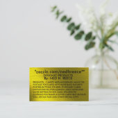 zazzle.com/nedhreece*の" -名刺 名刺 (スタンド正面)