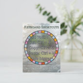Zazzle Designer Keyboard Shortcuts Reference Card ポストカード (スタンド正面)