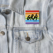 Zazzle Grá ボタン 缶バッジ (インサイチュ)