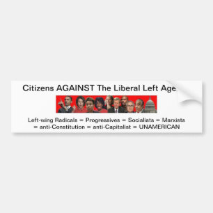 zazzle.jpgの自由主義者に対する市民はAを…残しました バンパーステッカー