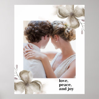 Zazzle love peace & joyポスター ポスター