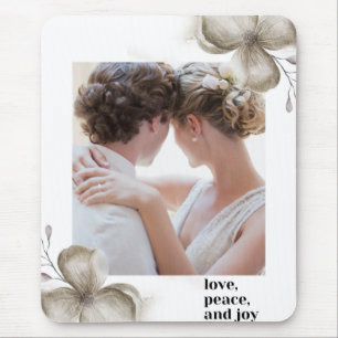 Zazzle love peace & joyマウスパッド マウスパッド