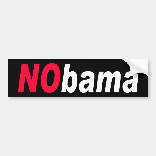 ZAZZLE NObama2 バンパーステッカー (正面)