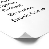 Zazzle Script Font A - G Comparison - Upper Case O ポスター (角)