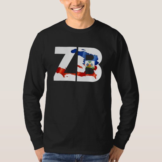 ZB通称Zoe Boyハイチ国旗 Tシャツ (正面)