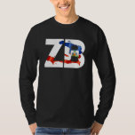 ZB aka Zoe Boy Haitian Flag Tシャツ<br><div class="desc">ZB aka Zoe Boy Haitian Flag</div>