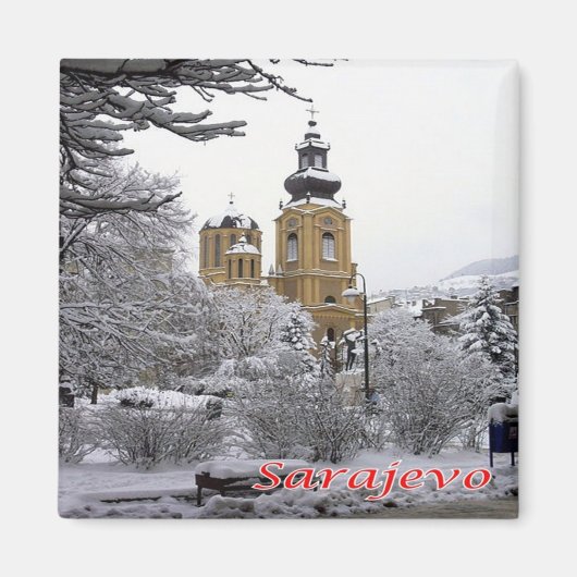 zBA004サラエボ正教会ボスニア・ヘルツェゴビナ マグネット (正面)