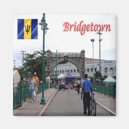 zBB004 BRIDGETOWN, Barbados，アメリカ，冷蔵庫 マグネット (正面)