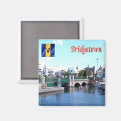 zBB008 BRIDGETOWN，パノラマ，バルバドス，冷蔵庫 マグネット (正面/裏面)